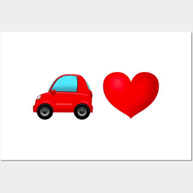 Car Heart Wall Art by Stupiditee